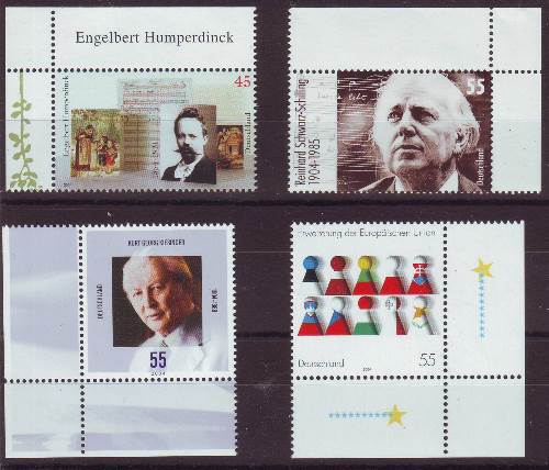 Foto Briefmarken: Bund Eckrandmarken postfrisch ca. 2004