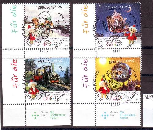 Foto Briefmarken: Bund Jugend-Eckrandmarken Sandmännchen gestempelt 2009