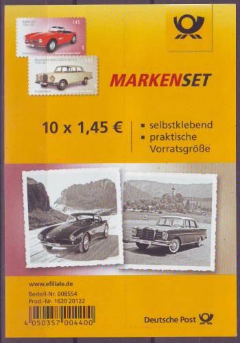 Foto Briefmarken: Bund-Markenheftchen Autos 2015