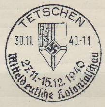 Foto Handserienstempel Mitteldeutsche Kolonialschau 1940