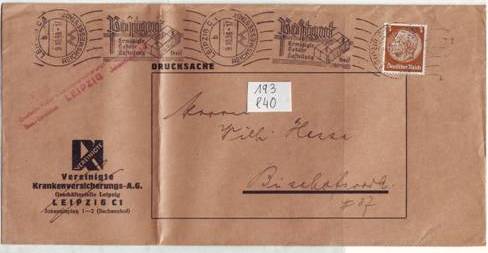 Foto Motivbelege Maschinen-Serienstempel Bochmann Nr. 193 aus Leipzig