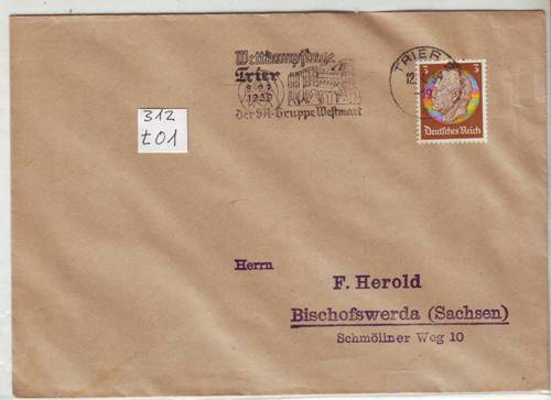 Foto Motivbelege Maschinen-Serienstempel Bochmann Nr. 312 aus Trier