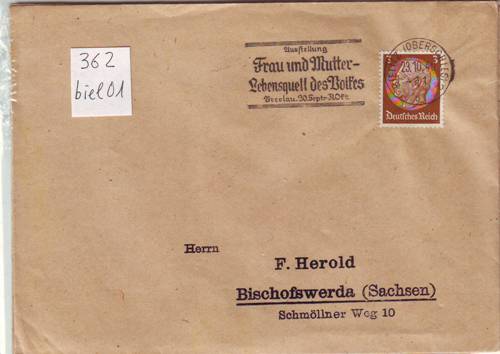 Foto Motivbelege Maschinen-Serienstempel Bochmann Nr. 362 aus Bielitz