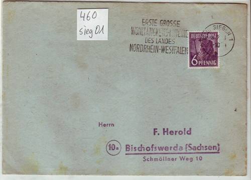 Foto Motivbelege Maschinen-Serienstempel Bochmann Nr. 460 aus Siegen