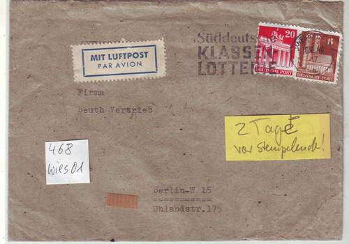 Foto Motivbelege Maschinen-Serienstempel Bochmann Nr. 468 aus Wiesbaden