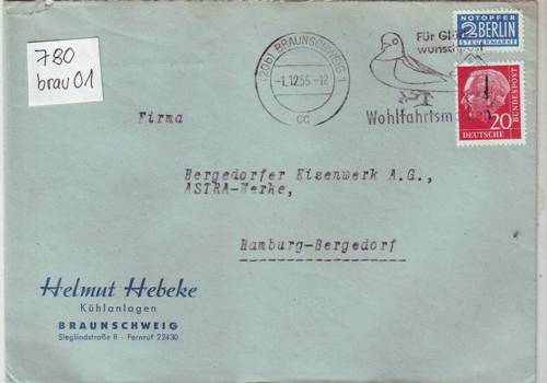Foto Motivbelege Maschinen-Serienstempel Bochmann Nr. 780 aus Braunschweig