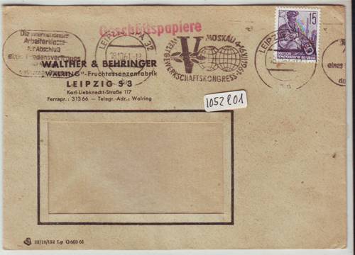 Foto Motivbelege Maschinen-Serienstempel Bochmann Nr. 1052 aus Leipzig