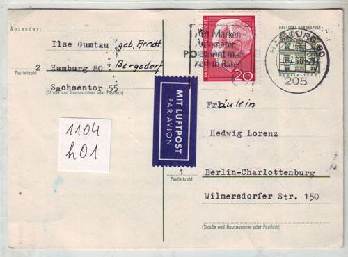 Foto Motivbelege Maschinen-Serienstempel Bochmann Nr. 1104 aus Hannover