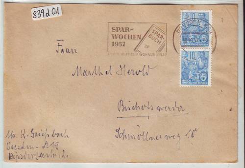 Foto Motivbelege Maschinen-Serienstempel Bochmann Nr. 839 aus Dresden