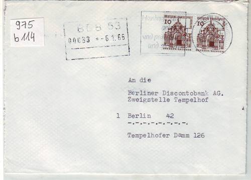Foto Motivbelege Maschinen-Serienstempel Bochmann Nr. 975 aus Berlin